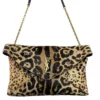 Saint Laurent Cassandre Large Chain Pouch Leopard Print Pony Hair Leather with shoulder strap