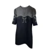 Valentino Beaded Bow Embroidered Wool Silk Mini Dress with Sheer Mesh Yoke