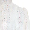Valentino Garavani Star Print Silk Blouse with Olive Green Waist Tie detail