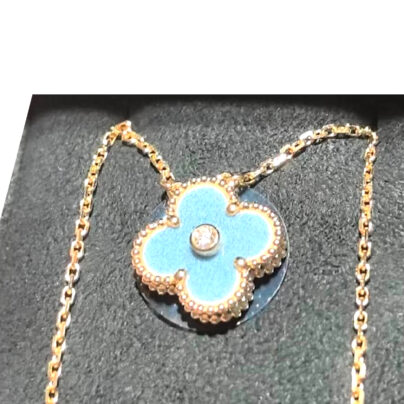 Van Cleef & Arpels 2026 Holiday Pendant Blue Grey Porcelain 1