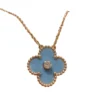 Van Cleef & Arpels Blue Grey Sèvres Porcelain 2026 Holiday Pendant 18k Yellow Gold and Diamond