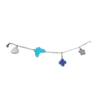 Van Cleef & Arpels Lucky Alhambra 4 Motif Bracelet Turquoise 18K White Gold Mother of pearl