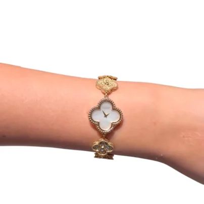 Van Cleef & Arpels Sweet Alhambra Watch Rose Gold Mother of Pearl Diamonds
