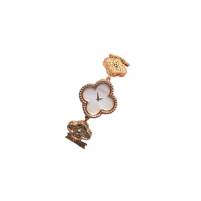 Van Cleef & Arpels Sweet Alhambra Watch Rose Gold Mother of Pearl Diamonds VCARO8SG00